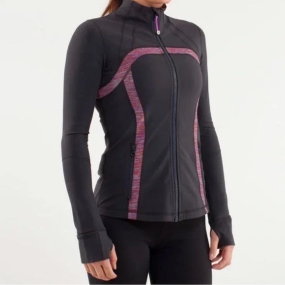 Lululemon Define Jacket Deep Coal Wee Are From Space Black March Multi Size 8 - Picture 2 of 6